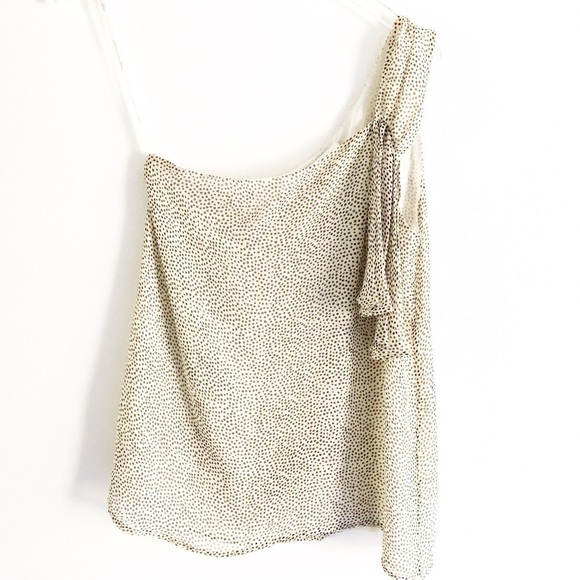 Corey Lynn Calter One Shoulder Silk Top 2 - Picture 1 of 4